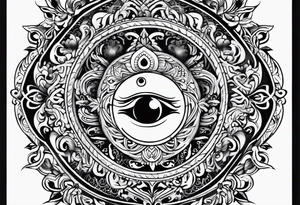 Slavic one eyed spirit that causes bad luck tattoo idea