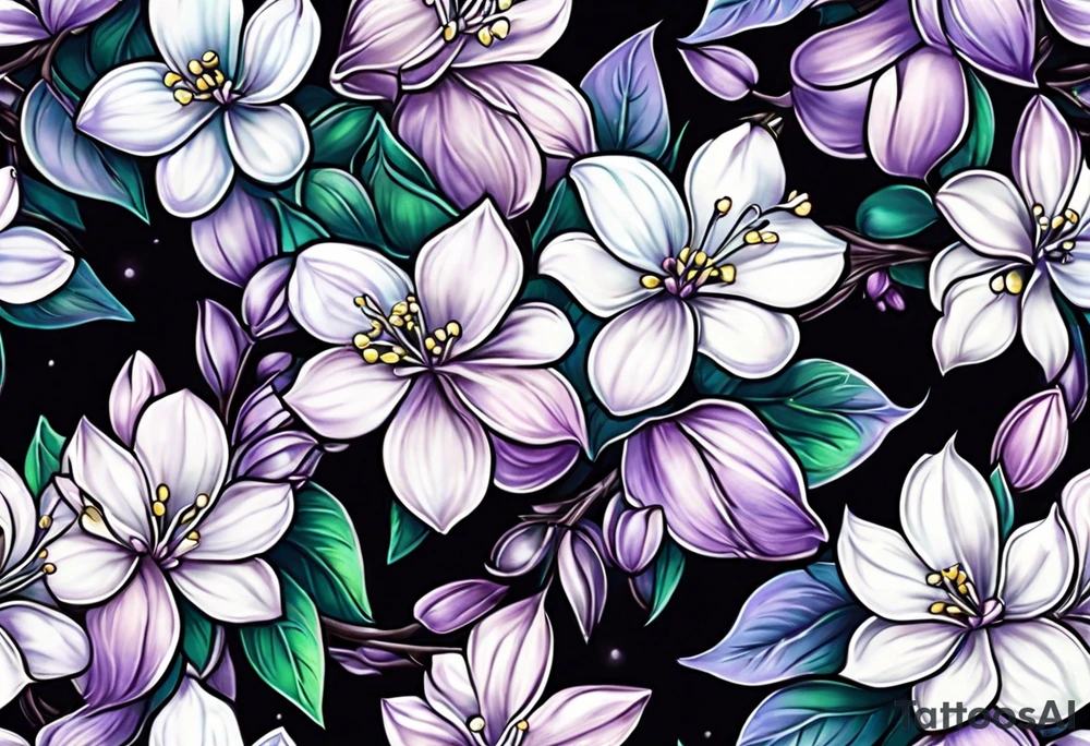 Lilac flowers tattoo idea