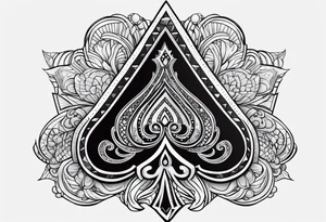 simple,queen of spades,penis tattoo idea