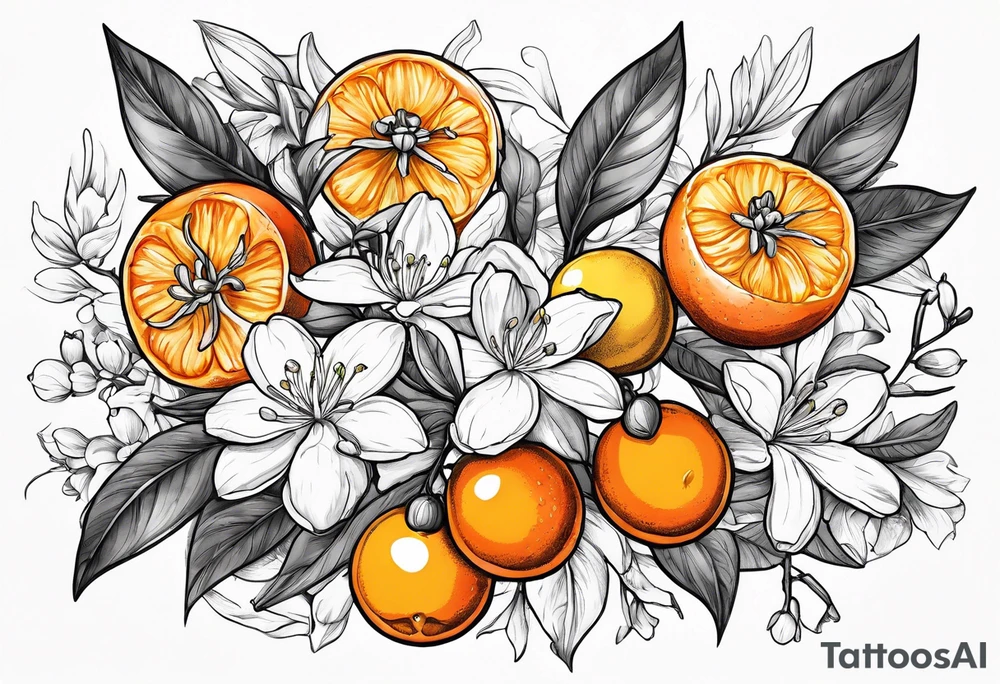 Azaleas and kumquats for sternum. tattoo idea