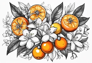Azaleas and kumquats for sternum. tattoo idea
