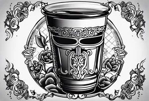 Dancing boba tea tattoo idea