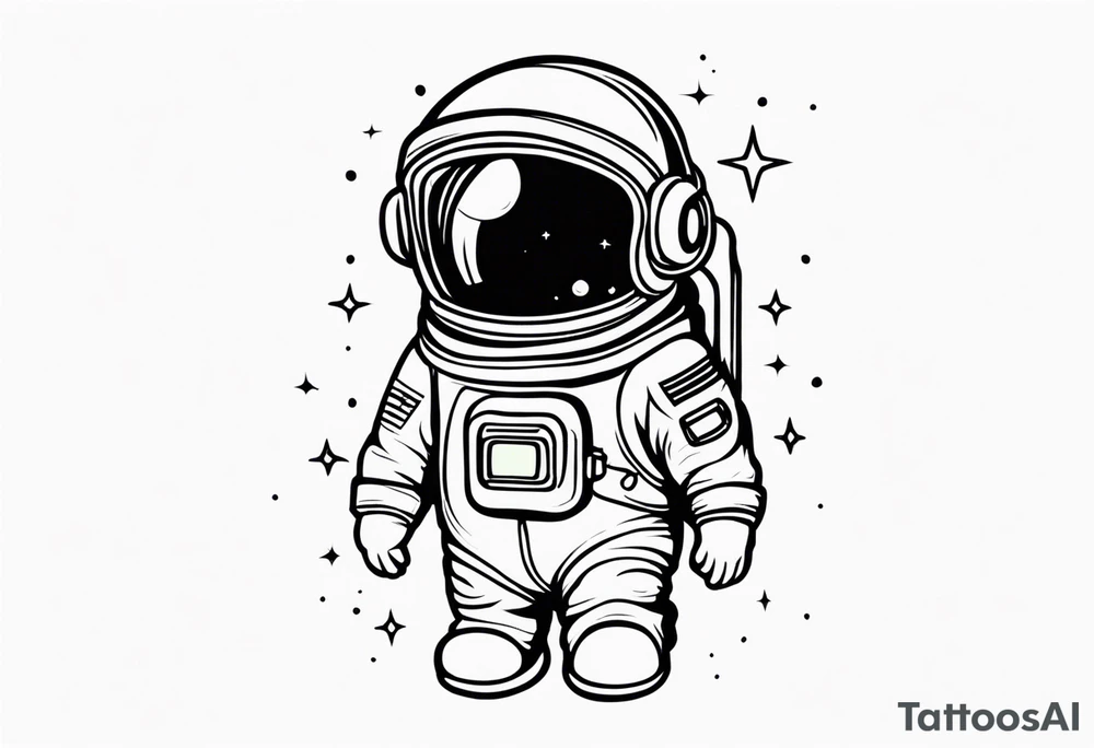 baby astronaut tattoo idea