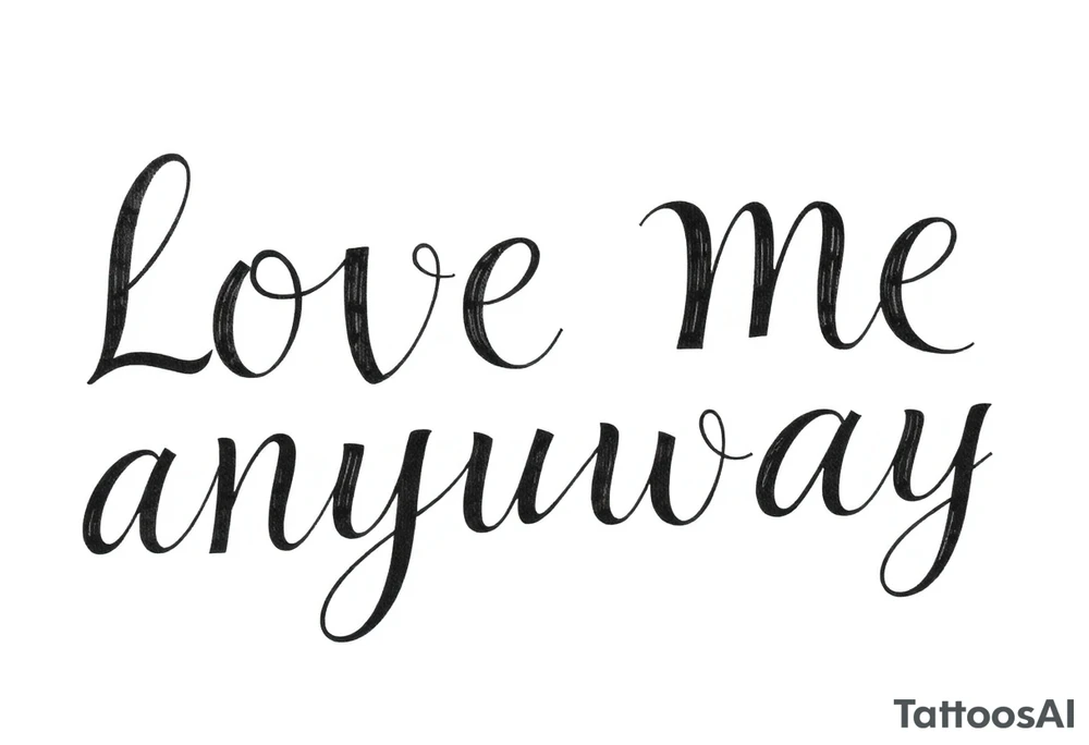 love me anyway tattoo idea