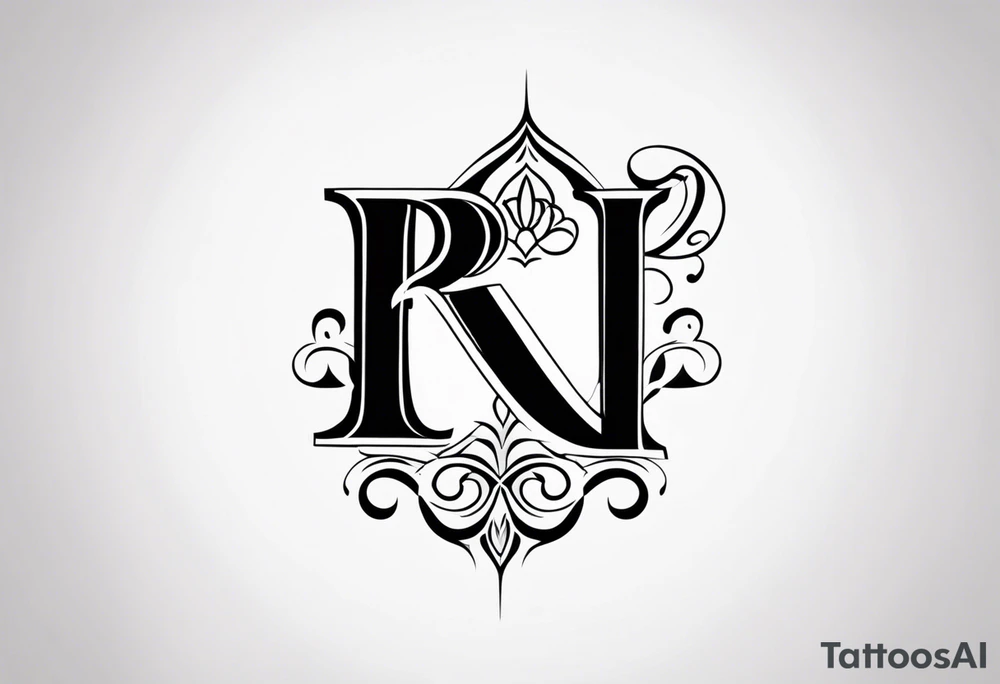 Initials RET tattoo idea