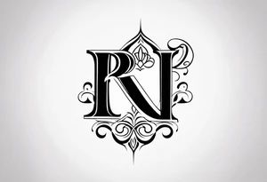 Initials RET tattoo idea