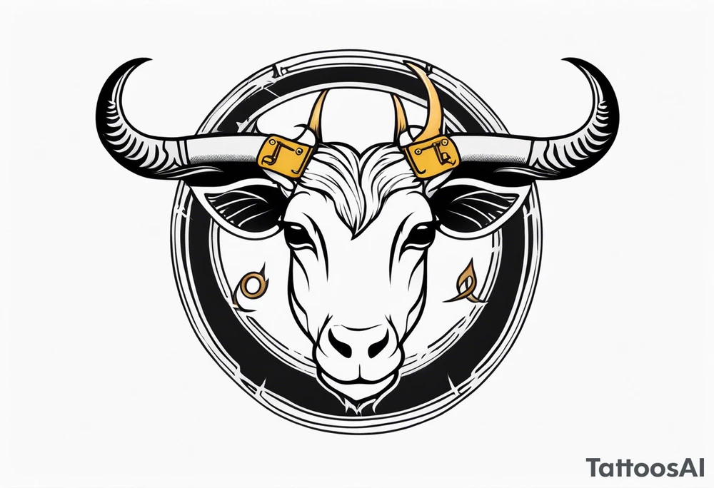capricorn with sunglasses and gun tattoo idea