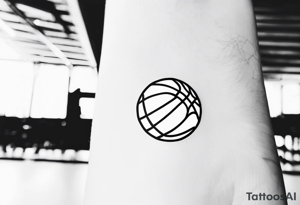 person with basketball tattoo idea