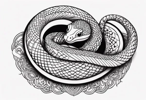 a snake who has swallowed a heart tattoo idea