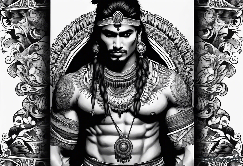 Tiano indian art work tattoo idea