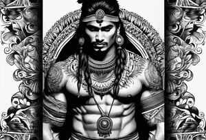 Tiano indian art work tattoo idea