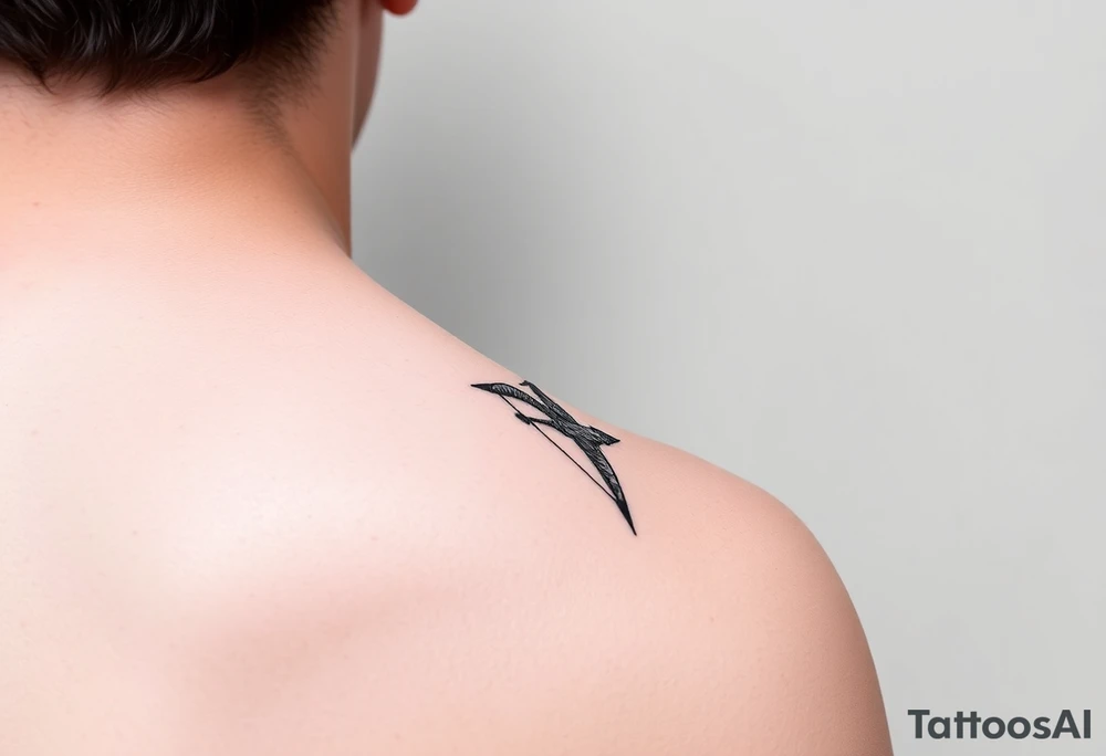 male arm, Sagittarius tattoo idea