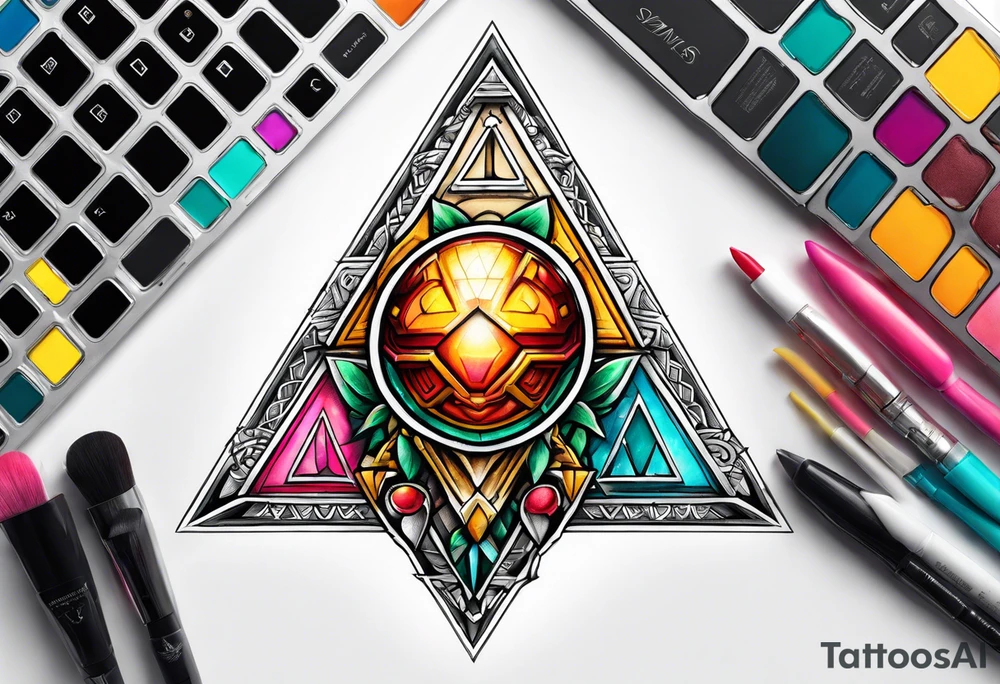 Samus shooting a triforce tattoo idea