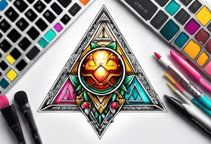 Samus shooting a triforce tattoo idea