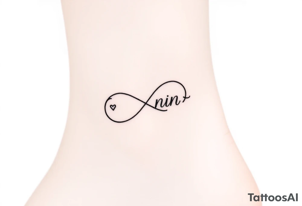 infinity symbol with mum in it tattoo idea