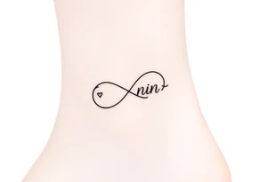 infinity symbol with mum in it tattoo idea