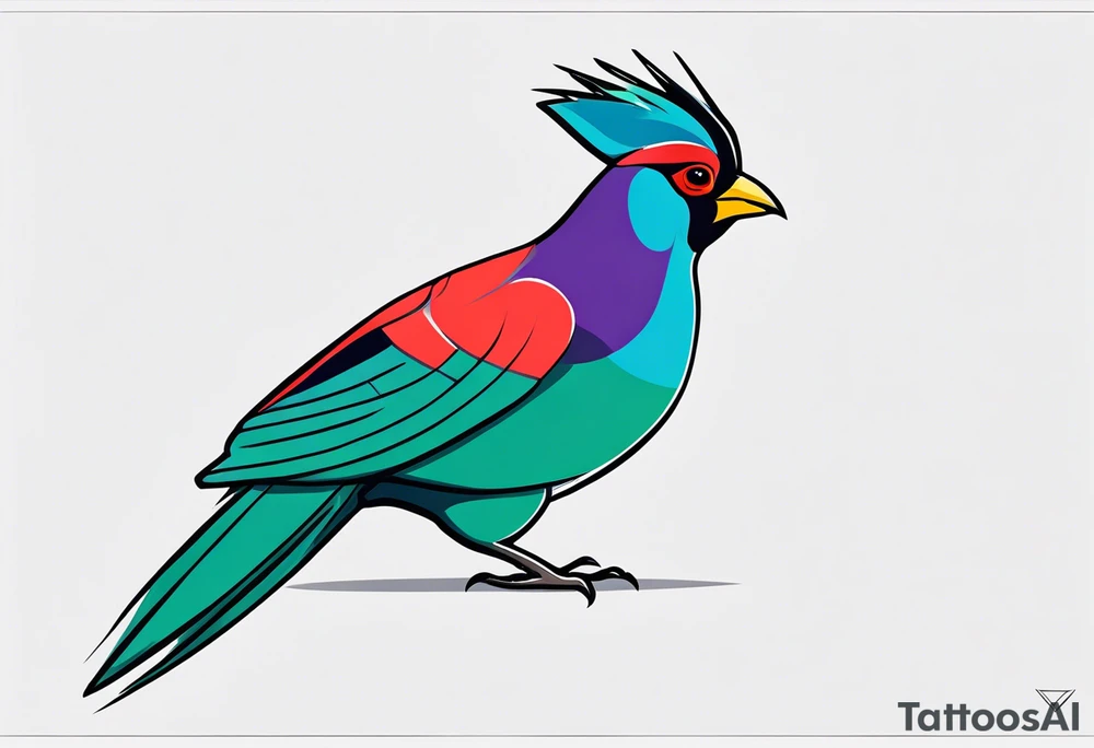 Turaco bird tattoo idea
