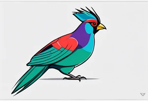 Turaco bird tattoo idea