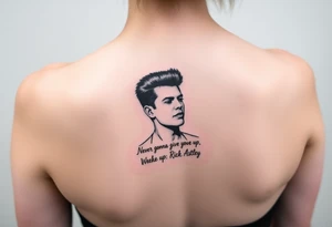 Never Gonna Give You Up Rick Astley meme tattoo idea