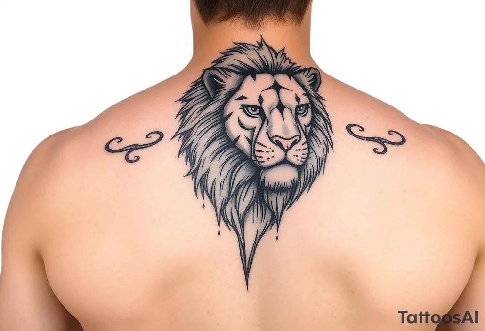 Leo who is hurt and trying to recover from addiction tattoo idea