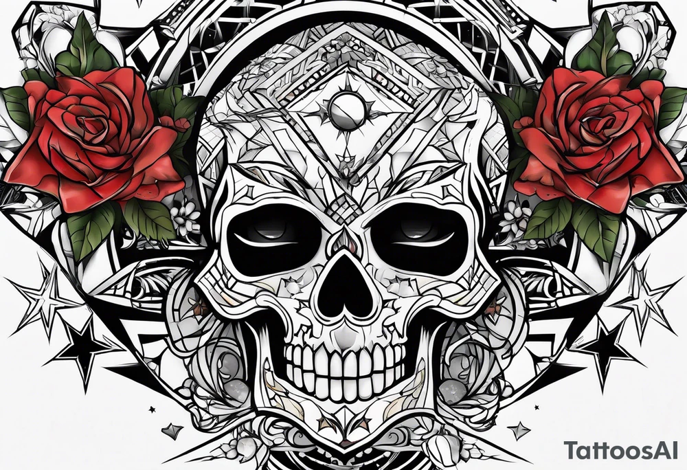 The name Drew with stars tattoo idea