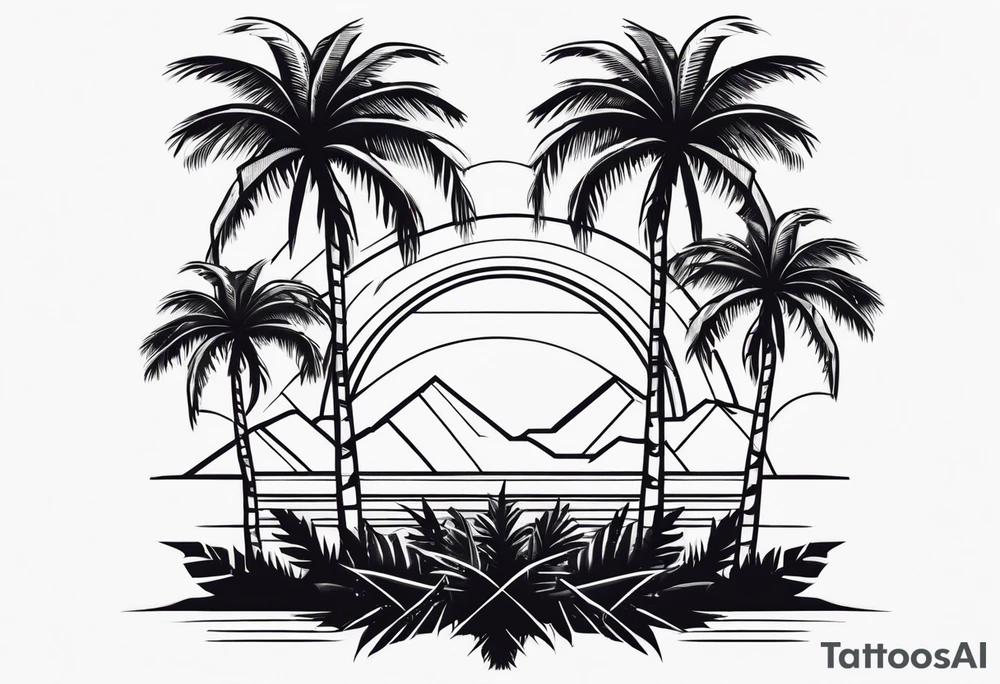 palm trees tattoo idea