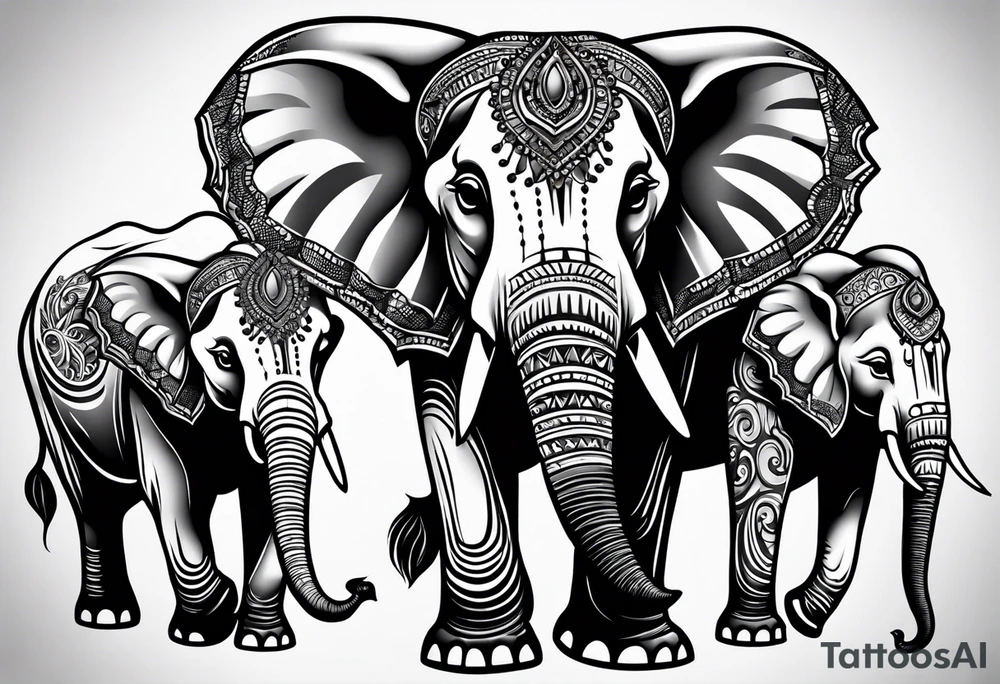Elephant Family tattoo idea