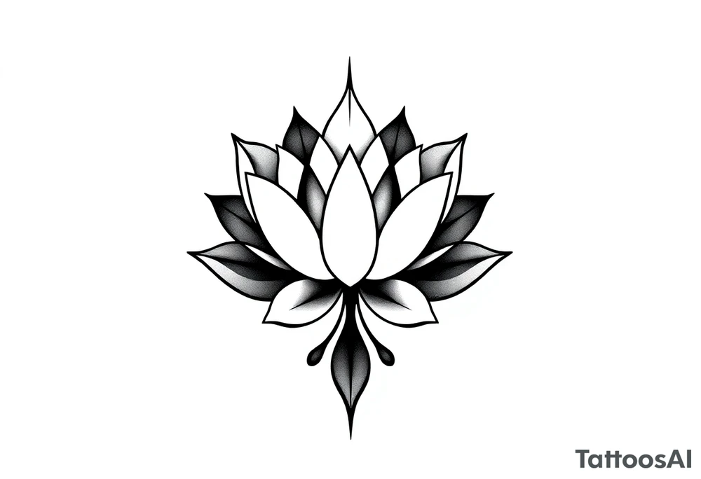 Water lily, earth, air, fire, water tattoo idea