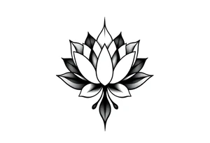 Water lily, earth, air, fire, water tattoo idea