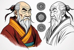 uncle Iroh from Avatar the legend of aang tattoo idea