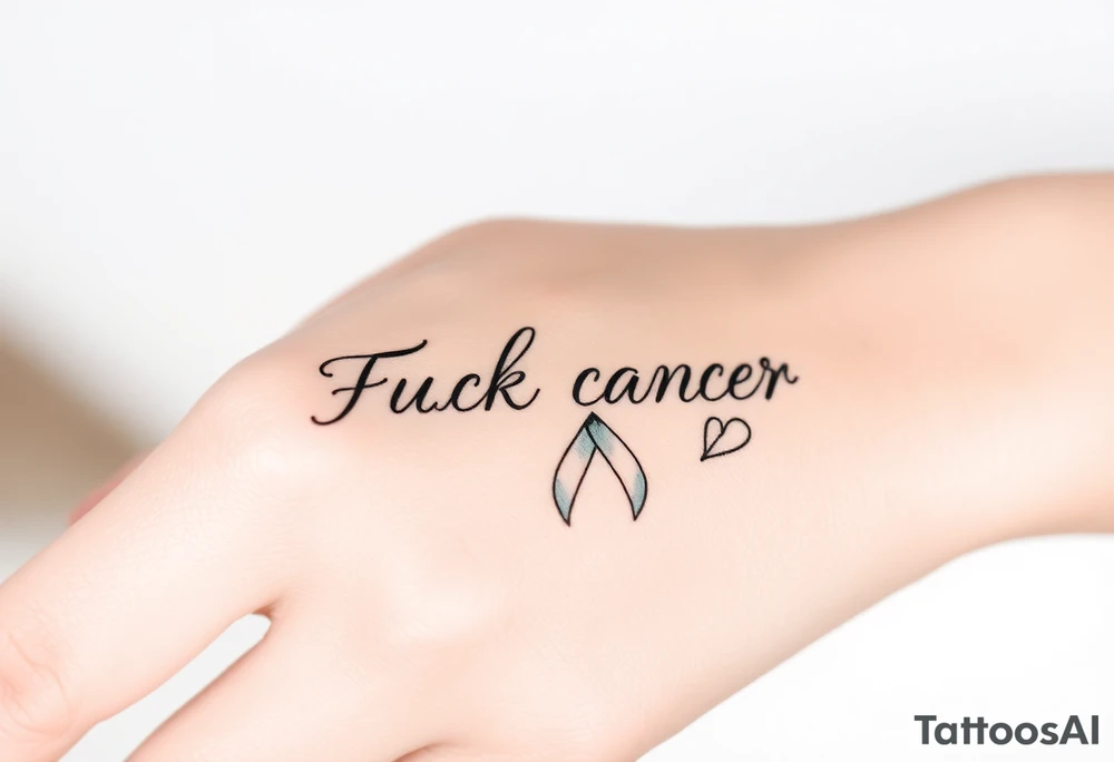 Fuck cancer tattoo idea