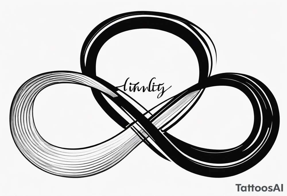 Infinity symbol with words Even If around symbol tattoo idea Infinity symbol with words Even If around symbol tattoo idea