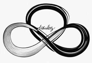 Infinity symbol with words Even If around symbol tattoo idea