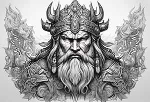 Ogum, god of the iron, war and the paths tattoo idea