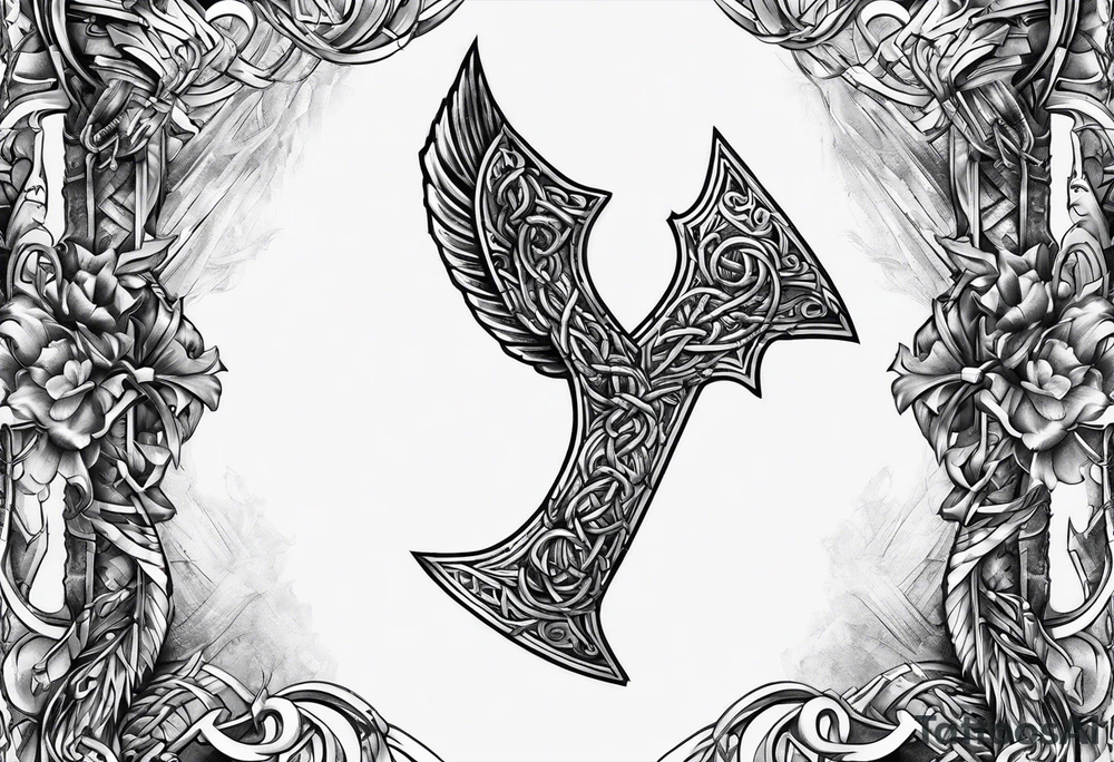 Valhalla sword chain barbed wire
dragon axe Valknut tattoo idea Valhalla sword chain barbed wire
dragon axe Valknut tattoo idea