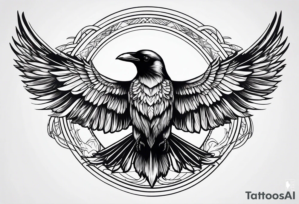 symmetrical outlines of a flying crow, without bows tattoo idea symmetrical outlines of a flying crow, without bows tattoo idea