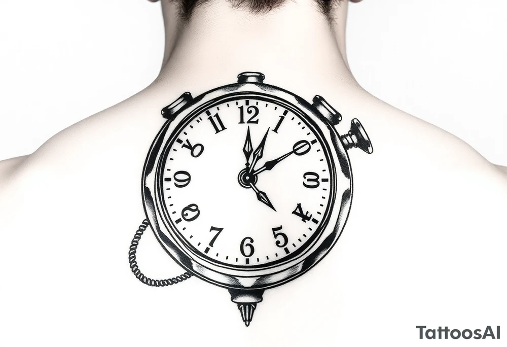 Ghears, clock, gambling, hustling tattoo idea
