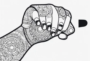 hand punch tattoo idea