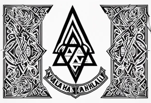 Valhalla fire
Sword shield valknut  axe tattoo idea