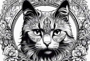 Ghost cat tattoo idea