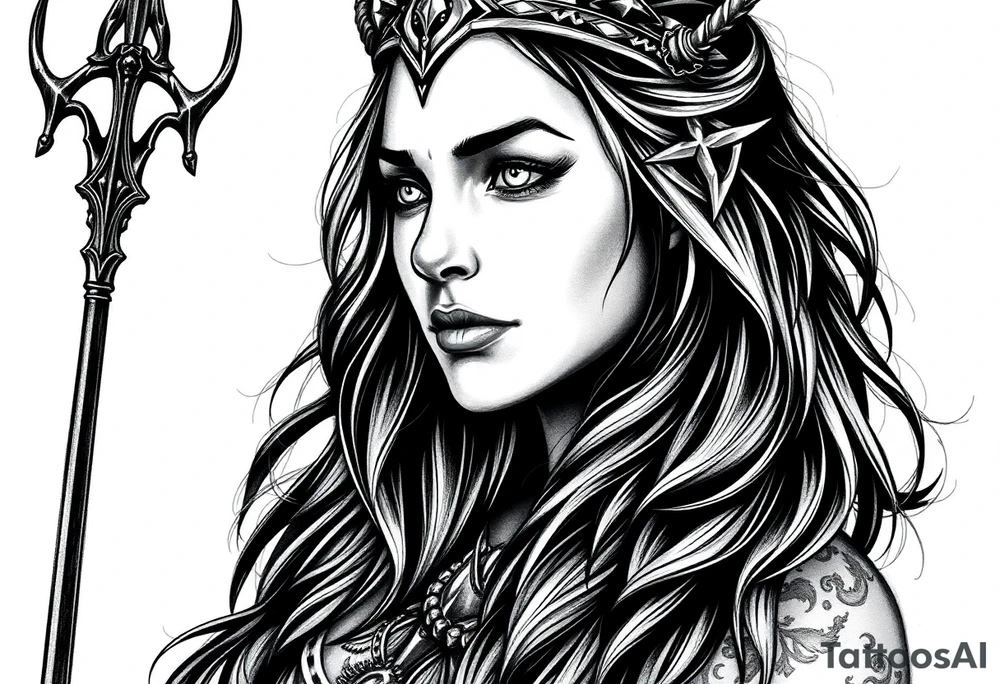 Freya norse goddess beautiful tattoo idea