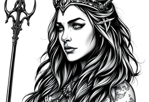 Freya norse goddess beautiful tattoo idea