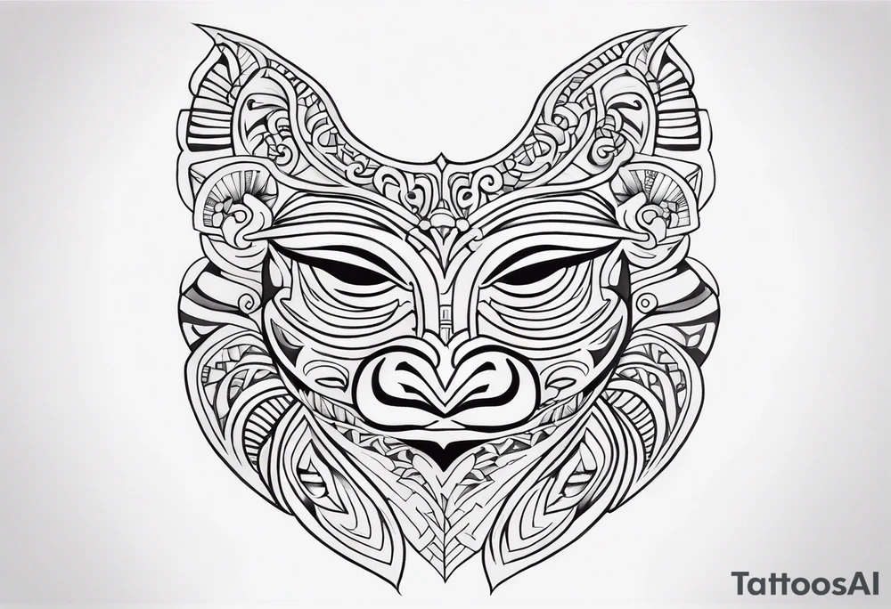 maori neck to chin tattoo tattoo idea