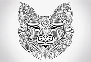 maori neck to chin tattoo tattoo idea