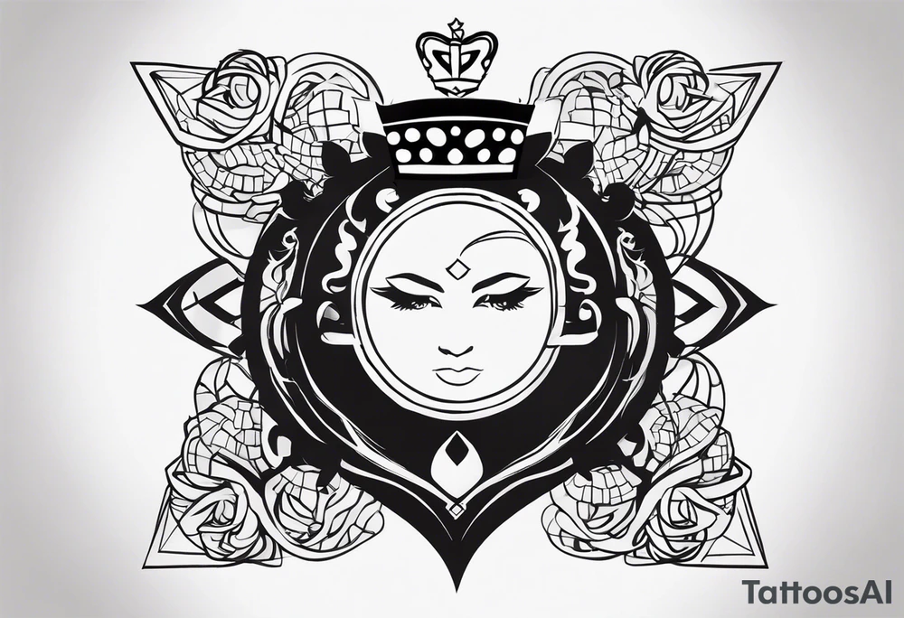 Trust The proces with a mirro of a pon and a King tattoo idea