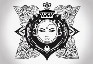Trust The proces with a mirro of a pon and a King tattoo idea