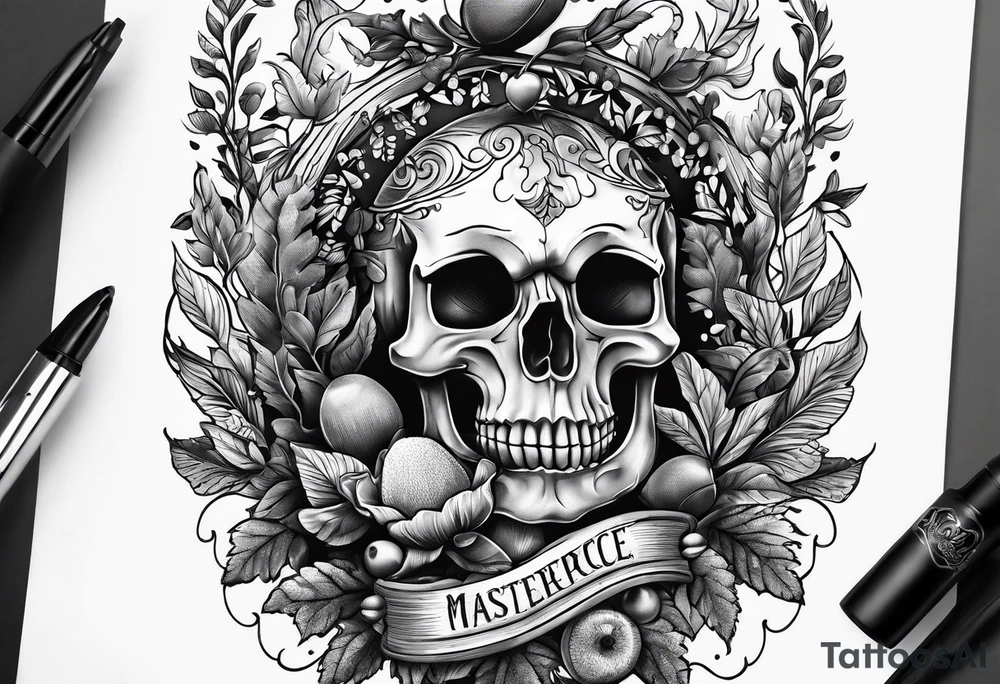 Farming themed tattoo includes an acorn tattoo idea