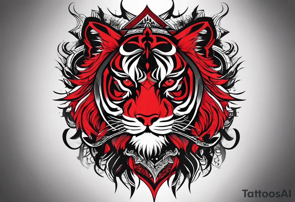 Simple black and red tattoo for the arm men tattoo idea