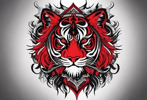Simple black and red tattoo for the arm men tattoo idea