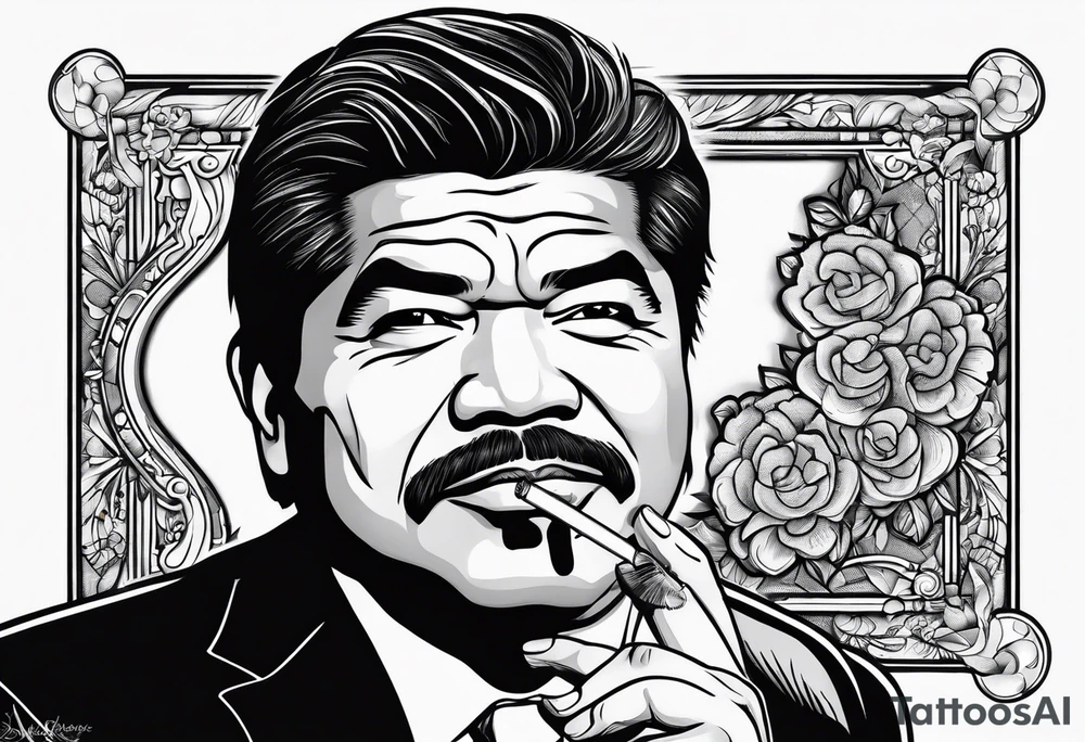 george lopez smoking cigarette tattoo idea